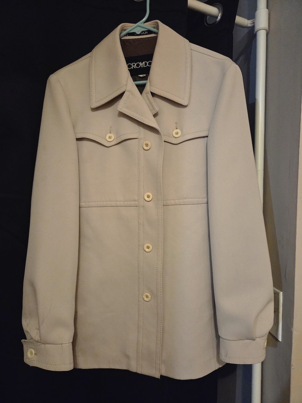 Cream Button-Front Women's Jacket